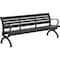 Global Industrial 6' Aluminum Park Bench with Backrest, Black 436978BK - alternate 1